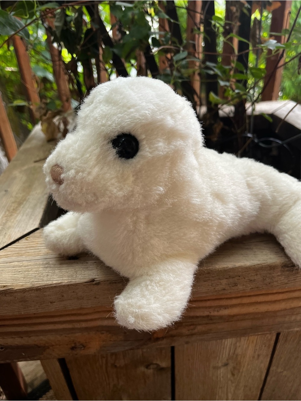 Vintage Gund White Seal Plush Harp Seal Pup Stuffed Animal 1980s